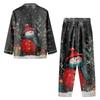 Ladies' Christmas Printed Long Sleeved Long Pants Casual Home Set