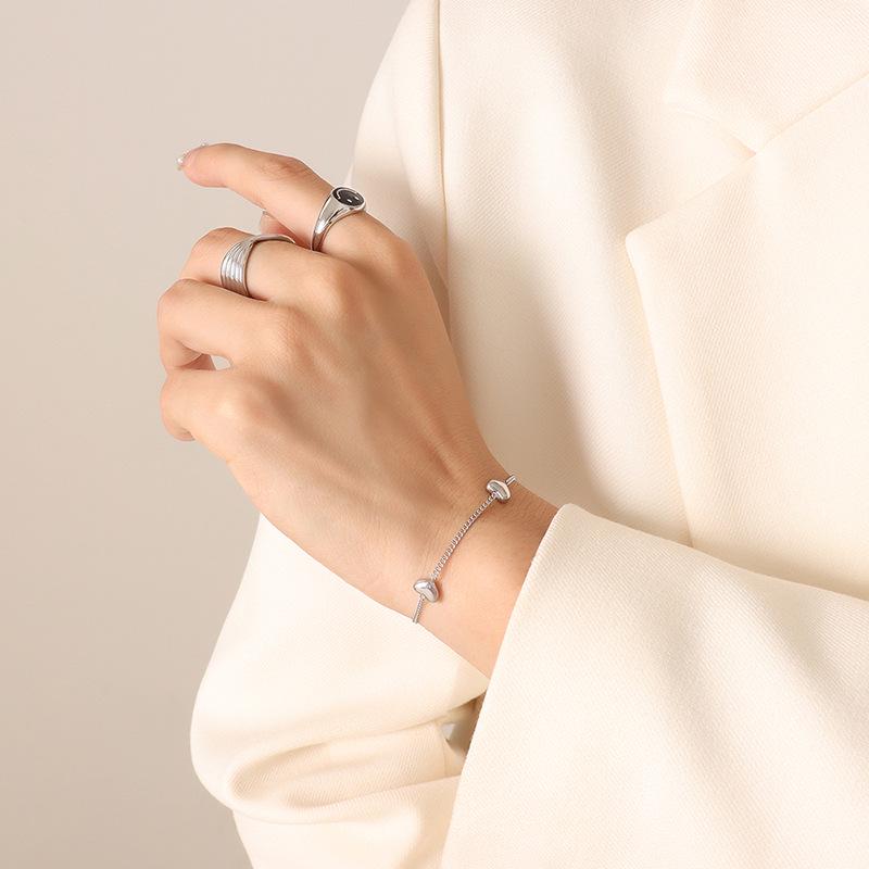 

Набор из ожерелья с подвеской в виде сердца и браслета из 18-каратного золота в японском и корейском стиле для женщин