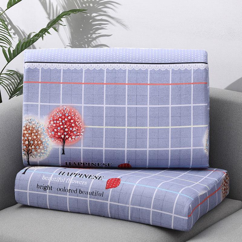 Latex Pillow Cases Contour Memory Foam Pillowcases Neck Cushion Floral Printed Cover Home Living Room Decor 40x60cm/30x50cm