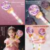 Childrens Magical Light Up Lollipop Music Stick With Sound For Girls Kids Party Gift