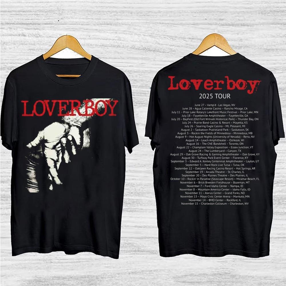 New LOVERBOY Tour Men Black S-235XL Tee 20D1904 Unisex T-Shirt XXXXL