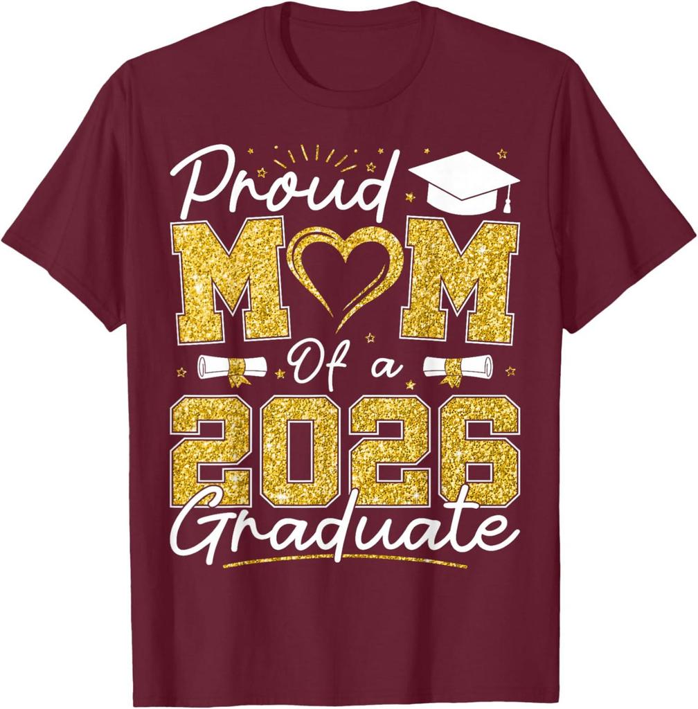 Proud Mom 2026 Graduate Shirt, Senior Class Graduation Party Tee