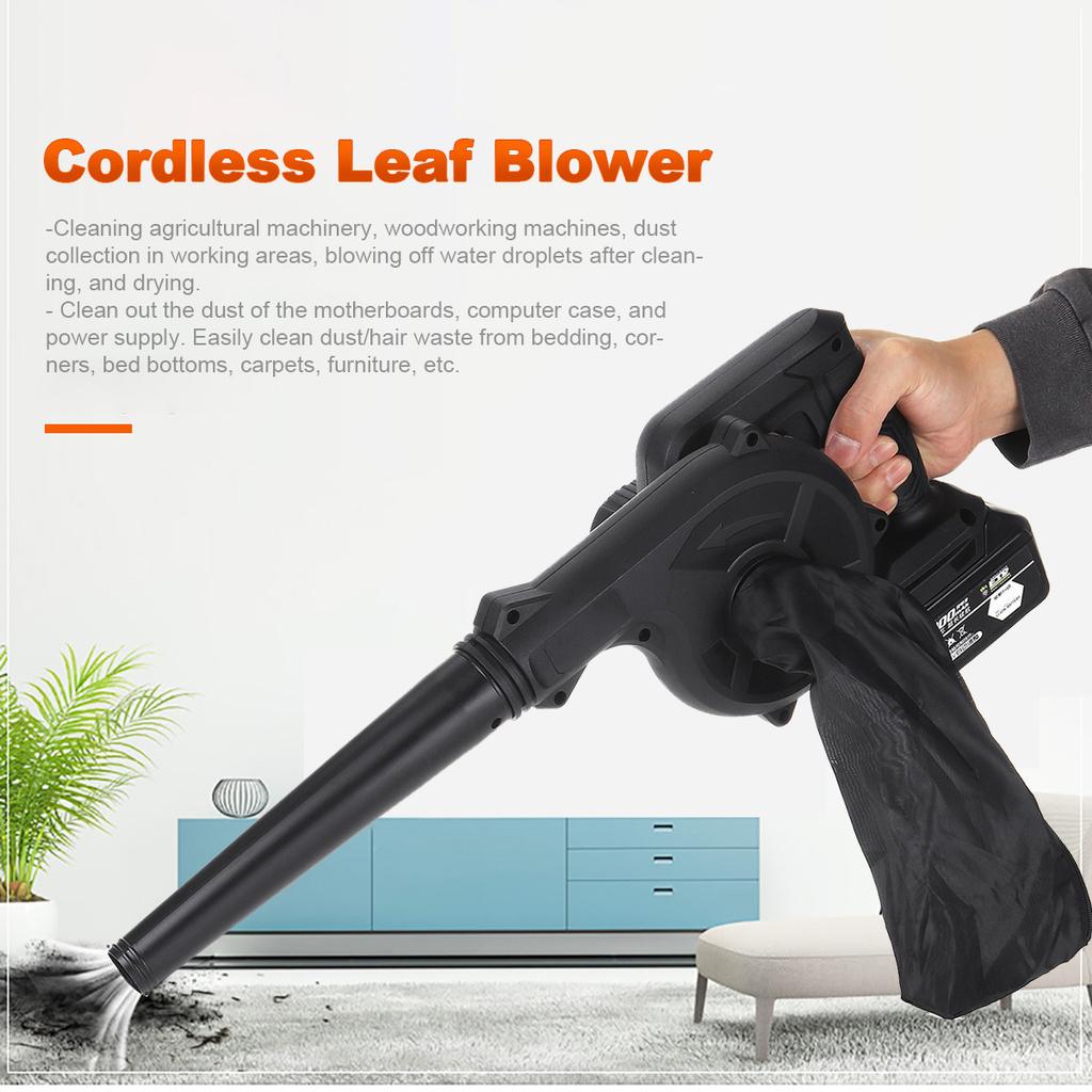 2 In 1 Cordless Electric Air Blower With 18V Battery Suction Handheld Leaf Computer Dust Collector Cleaner Power Tool