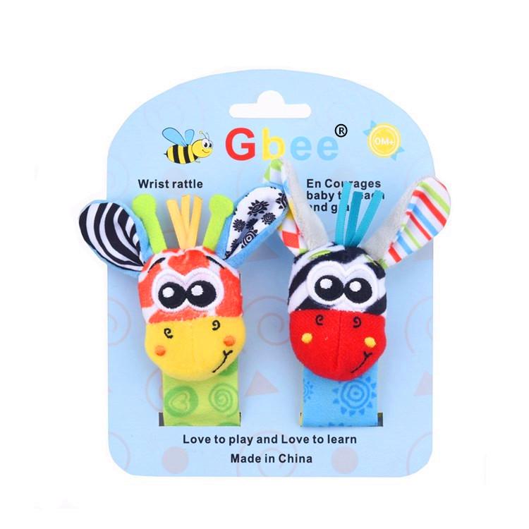 2025Gbee Lion Baby Plush Wrist Rattle & Sock Set - Infant Educational Toy