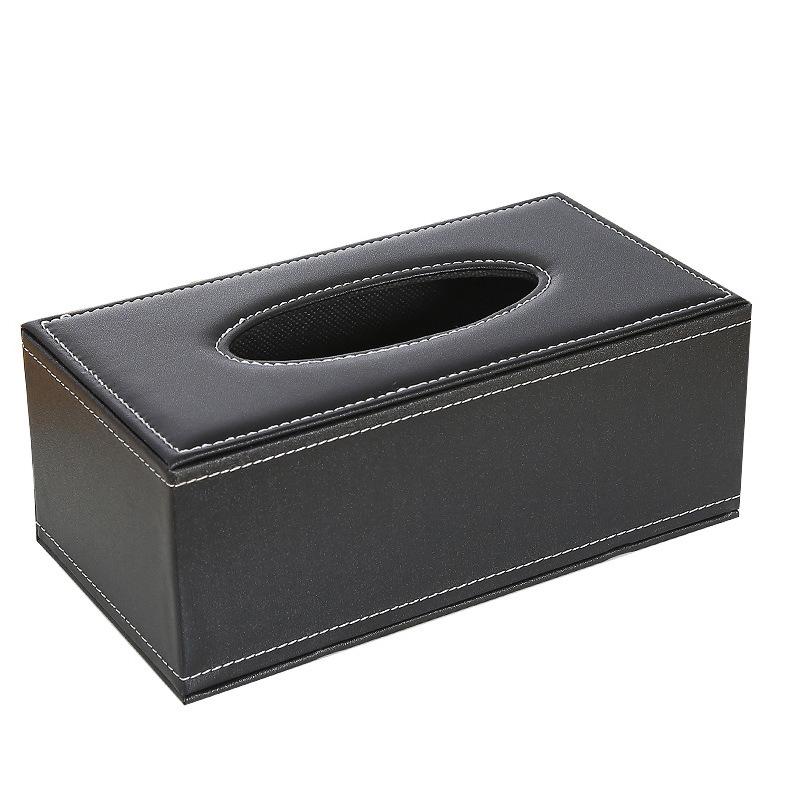Simple PU Leather Tissue Box for Home, Hotel, or KTV with Custom Logo