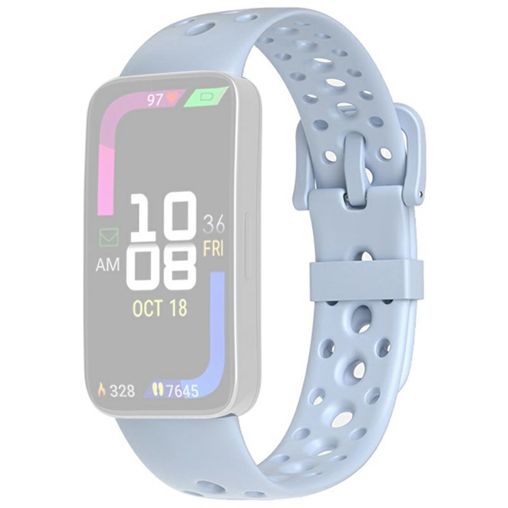 Breathable Silicone Strap for Huawei Band 10/9/8 Adjustable Watch Band with Pin Buckle