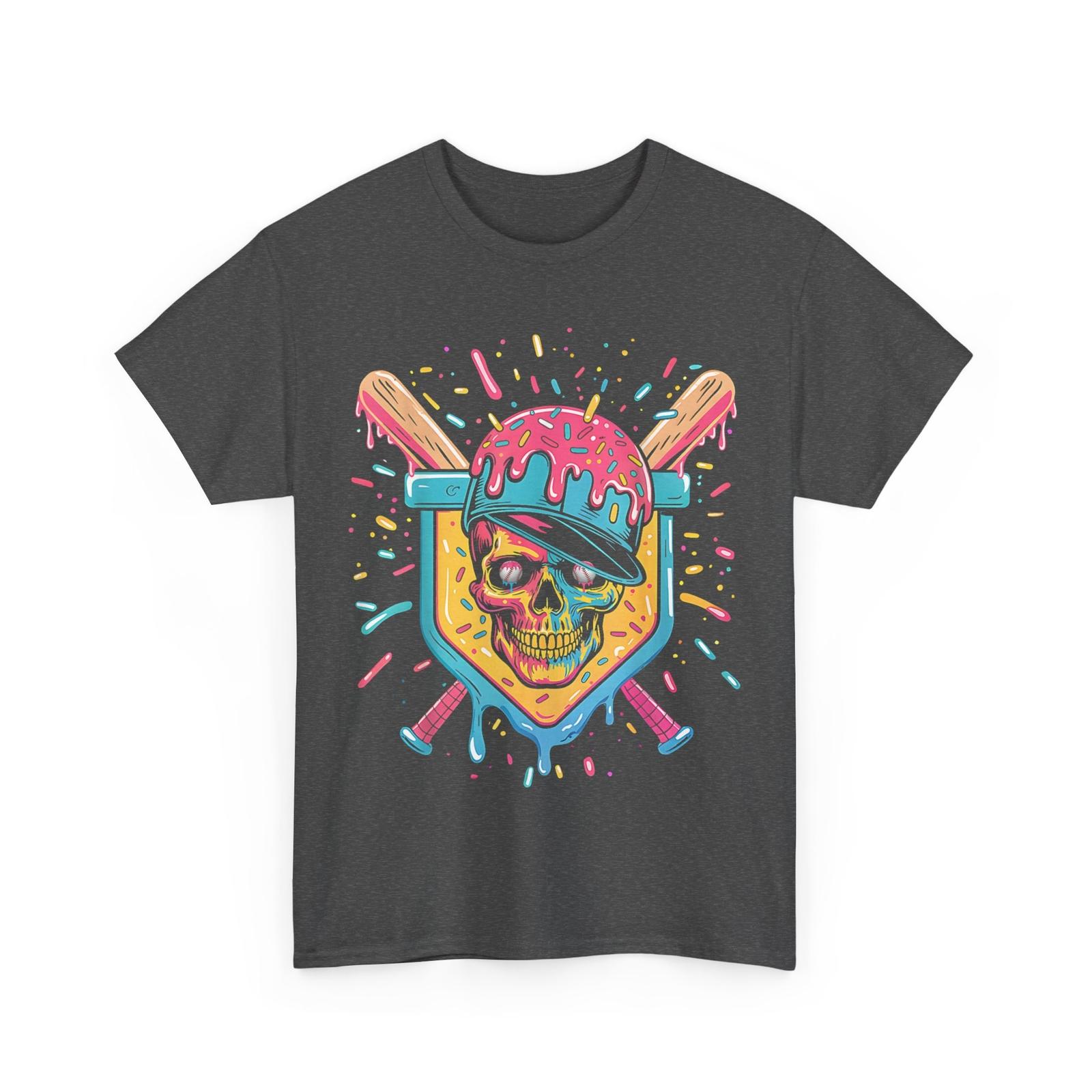 

Baseball Home Plate Drip Ice Cream Skull T-Shirt 5XL різнокольоровий