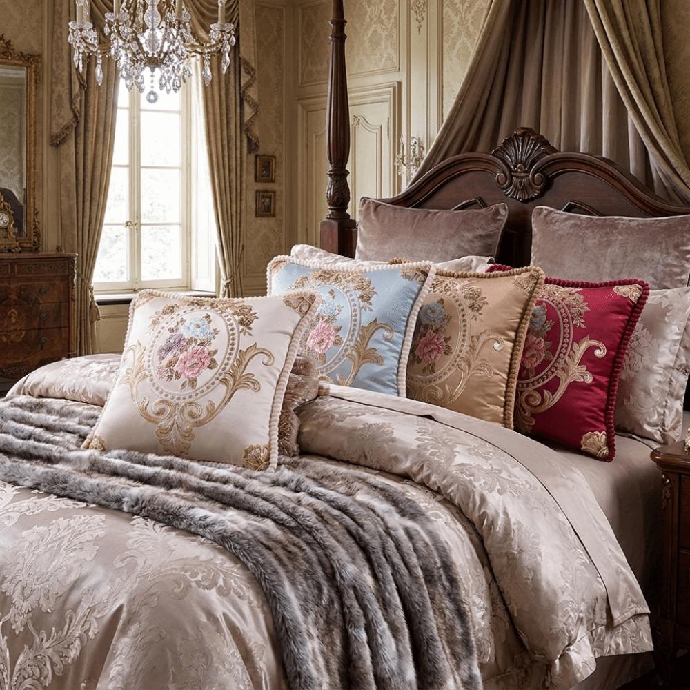 Retro Decorative Jacquard Pillow Case Europe Style Throw Pillow Case Cushion Cover Sofa Decor
