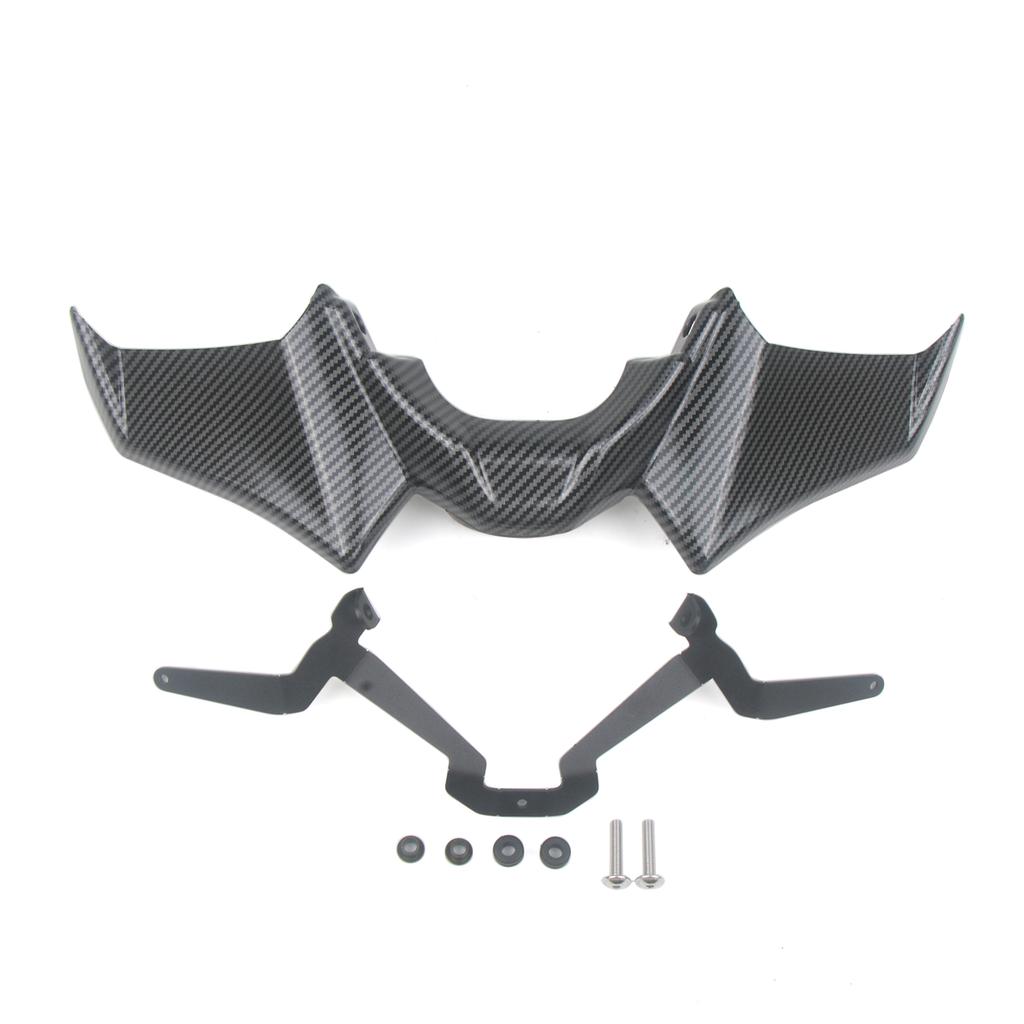 Motorrad Zubehör Schwarz Naked Front Abtriebsspoiler Winglet Aerodynamik Flügel Kit Spoiler Für YAMAHA MT 07 2021 2022 2023