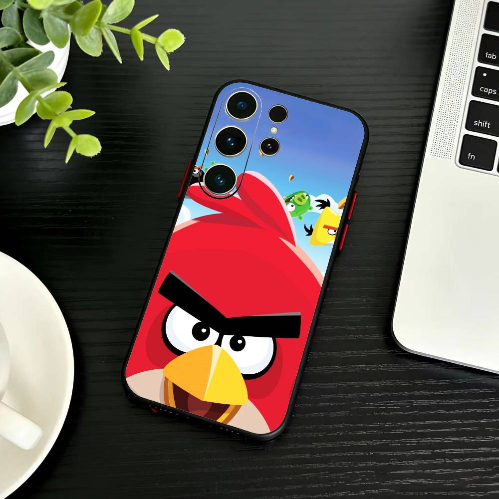 T-Angry Birds Phone Case For Samsung S26,S25,S24,S23,S22,S21,S20,Plus,Fe,Lite,Others Black Cover Samsung S21plus