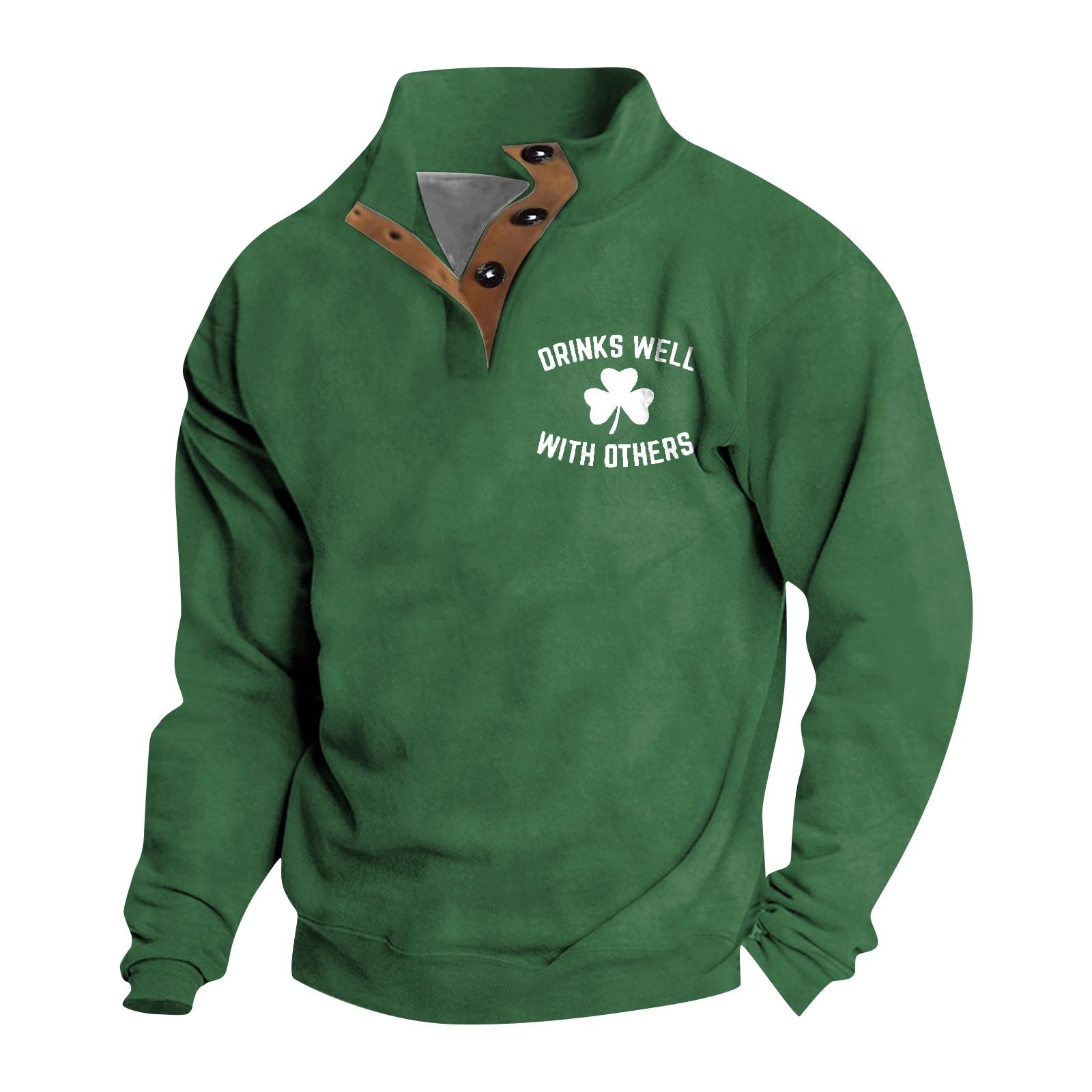 

Весенне-осенняя мужская толстовка с воротником-стойкой на открытом воздухе, повседневные свитера, топы L