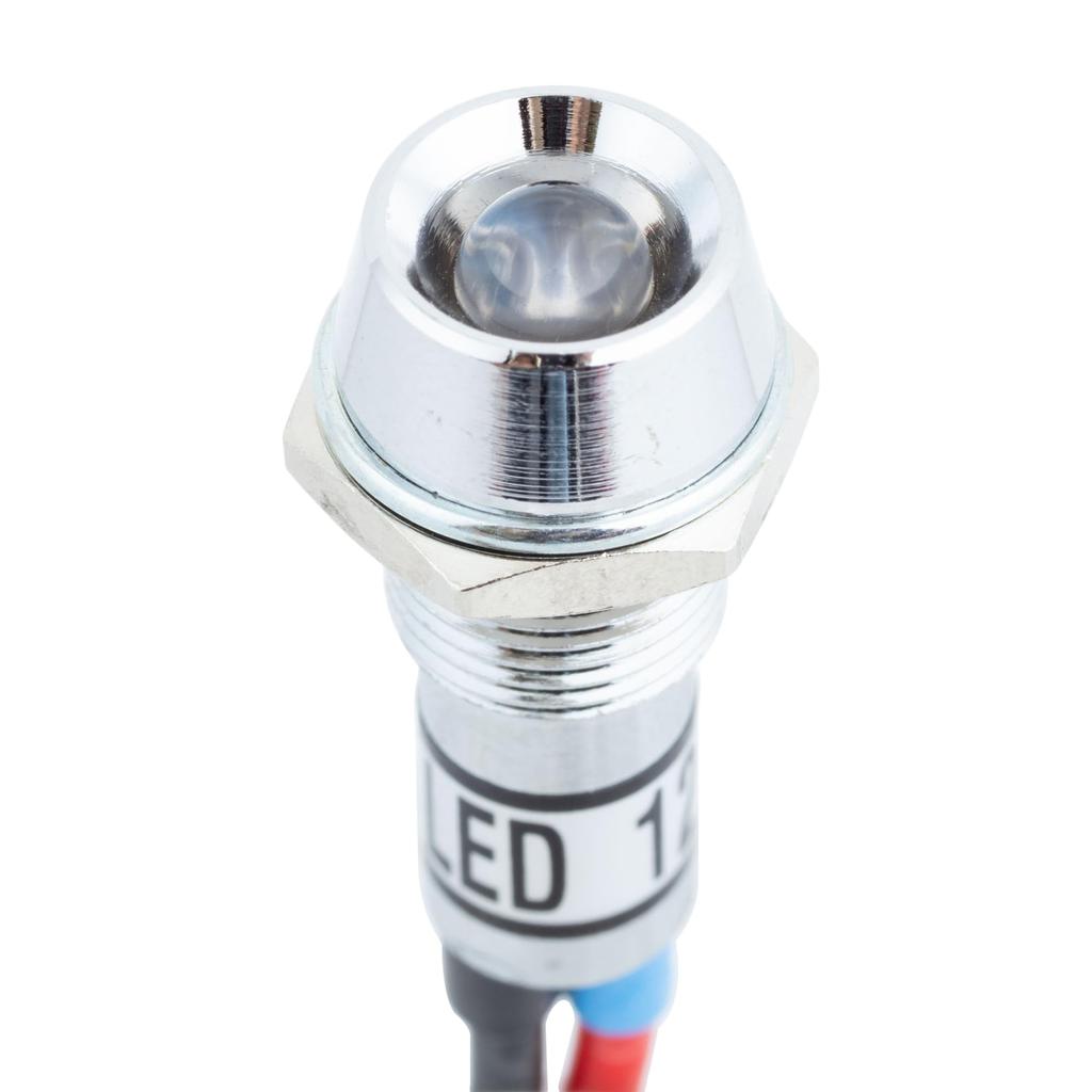 Kijima Motorcycle Parts Indicator Lamp LED 12V General Purpose Clear/Blue