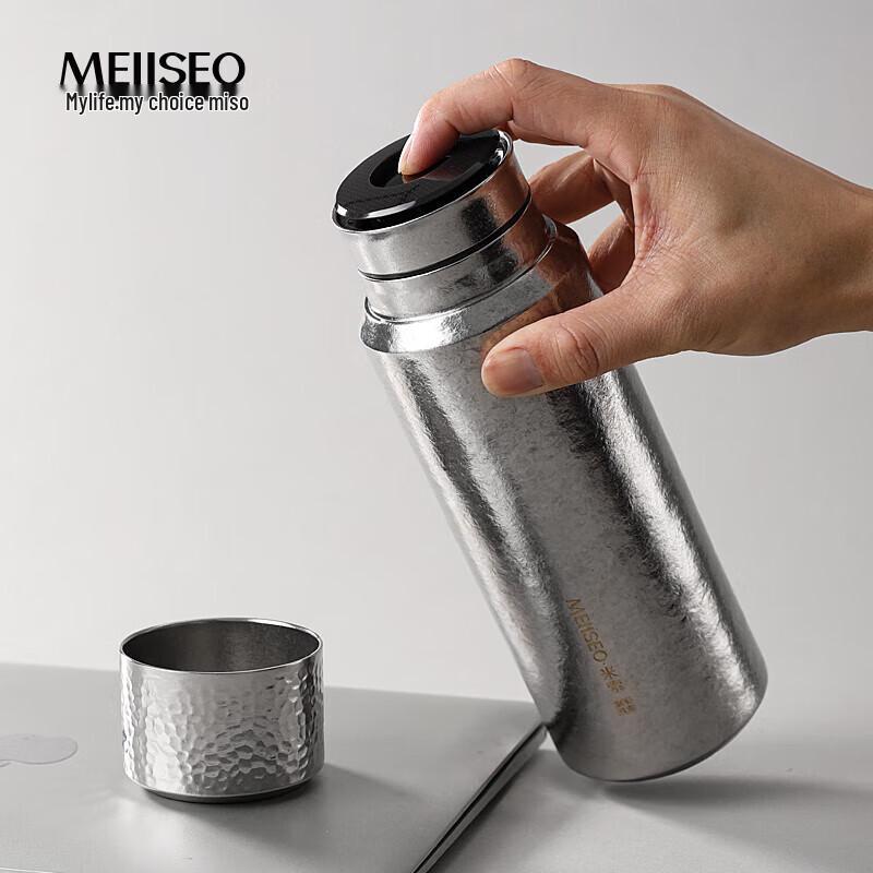 MeiiSeo Pure Titanium Double-Wall Insulated Tea Cup