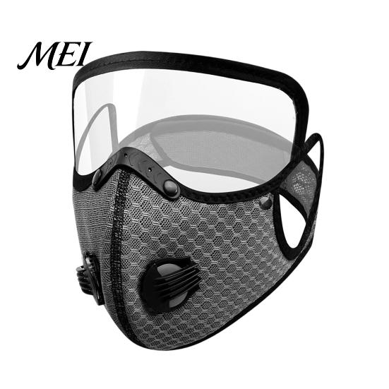 Safety Face Mask Cycling with Eye Shield, Breathing Valve, Lightweight Shield Protection Windproof Dust-proof Adjustable Goggle Protective All-weather