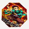 Personalized Name Demon Slayer6 Print Umbrella - Automatic Open/Close, Eight-Rib Durable Frame, Automatic Folding Umbrella