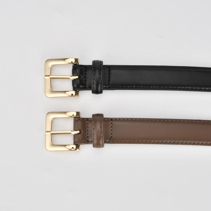 New Genuine Leather Women's Belt Neutral Versatile Jeans Belt High-end Fashion Pin Buckle Belt for Women
