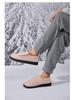 Unisex Winter Indoor Fluffy Non-slip Velcro Slippers with Plush Lining