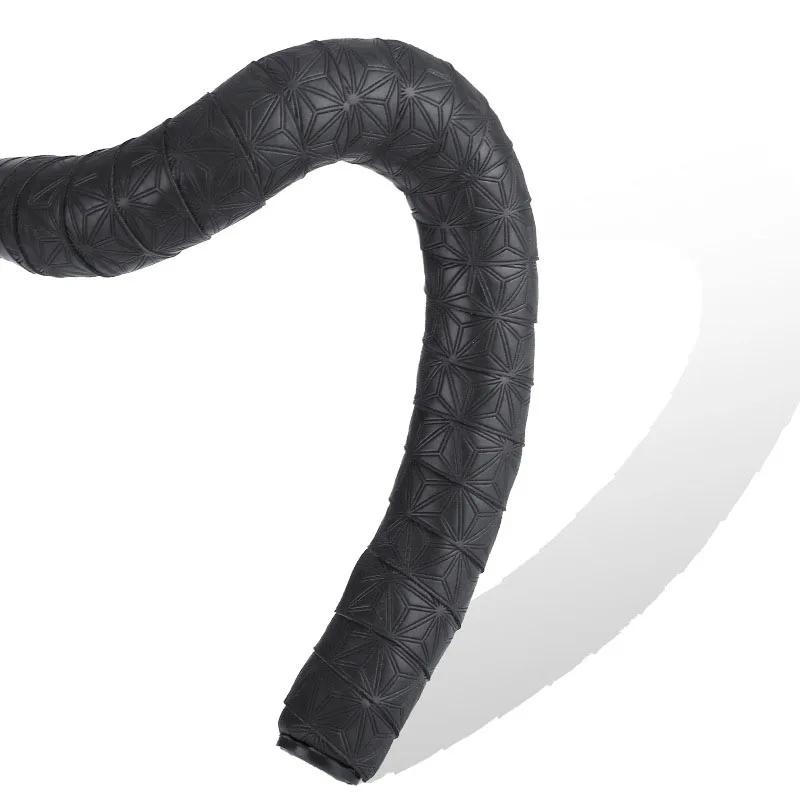 

Anti-Slip Handlebar Tape PU Road Bike Shock Absorp Tape PU Shock Handle Bar End Plugs Bicycle Anti-Vibration Wrap Tape Bartape чорний