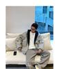Men's Color Block Double-Zip Oversized Hooded Sweatshirt - Autumn Casual Cardigan