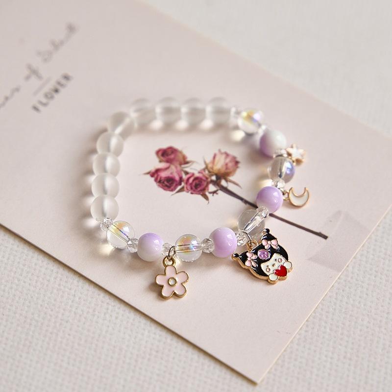 Year Sweet Cute Cat Crystal Beaded Bracelet Girls, Girlfriend Student Bracelet Wholesale