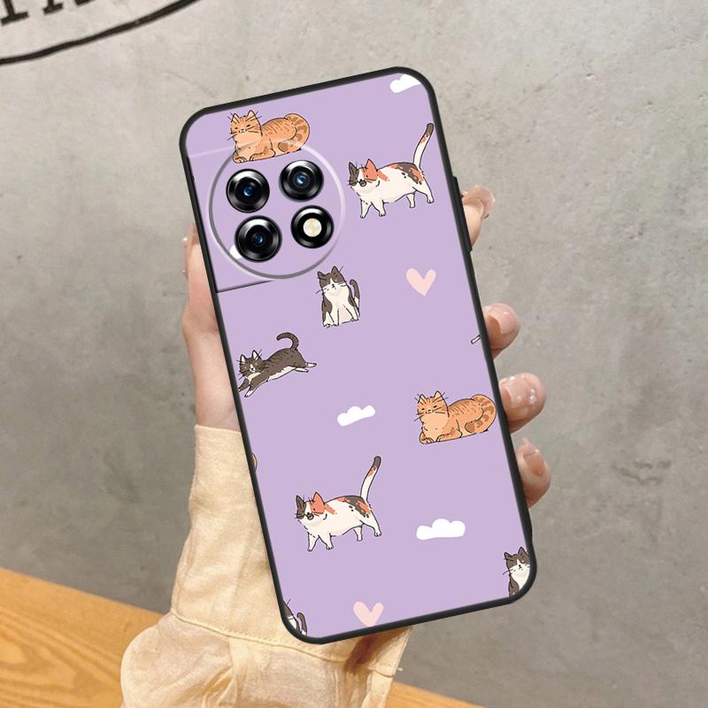 Funny Cat Collage Case For OnePlus 15 15R 13R 13 13T 12 12R 11 10 9 Pro 10T Nord 5 CE 4 2 3 Lite N20 N30 Cover