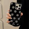 Three dimensional Silver Bead Flowers Suitable for 14promax Apple 16 Mobile Phone Case IPhone 13 Hanging Chain 11 Metal Wind 12 Soft