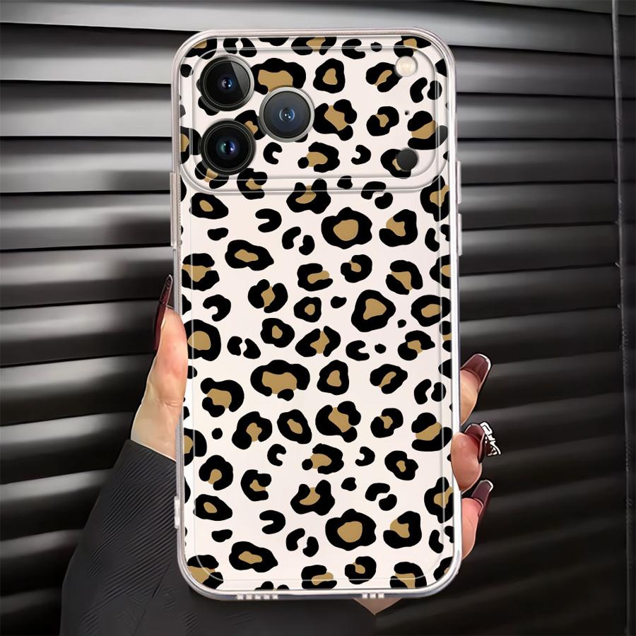 

Роскошный чехол с леопардовым принтом для iPhone 17 Pro Max 12 Mini 14 Plus 16 11 7 8 XS Max Air 15 XR 13 Pro Мягкая крышка для телефона iPhone 16 Pro