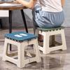 Folding Step Stool, High Load-Bearing 300lb Non-Slip Portable Stool, Space Saving Thickened Plastic Mini Chair for Kitchen Bathroom Camping Fishing