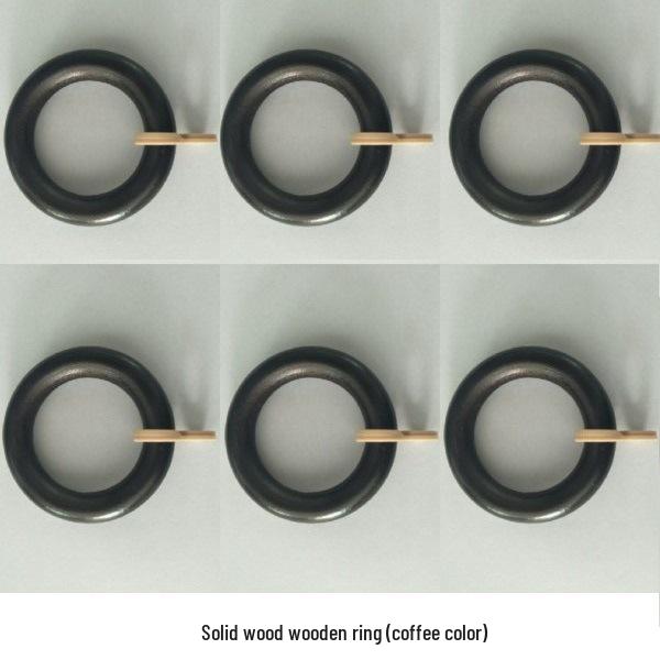 Solid Wood Curtain Rod and Track Accessories: Single/Double Bracket, Base, Decorative Head