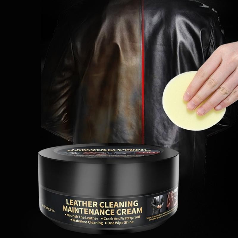 Leather Cleaning Balm Leather Clean Cream for Efficient Stain Removal & Shine Restoration for Various Leather Goods