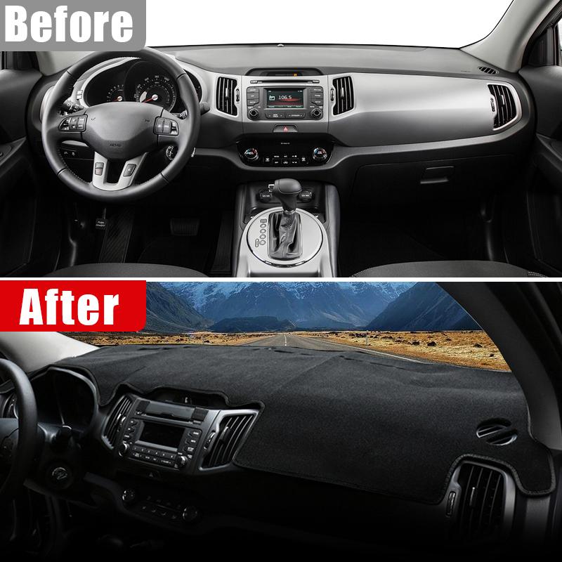 For Kia Sportage 3 R 2010 2011 2012 2013 2014 2015 Car Dashboard Sun Shade Cover Mat trument Desk Non-slip Pads Accessories