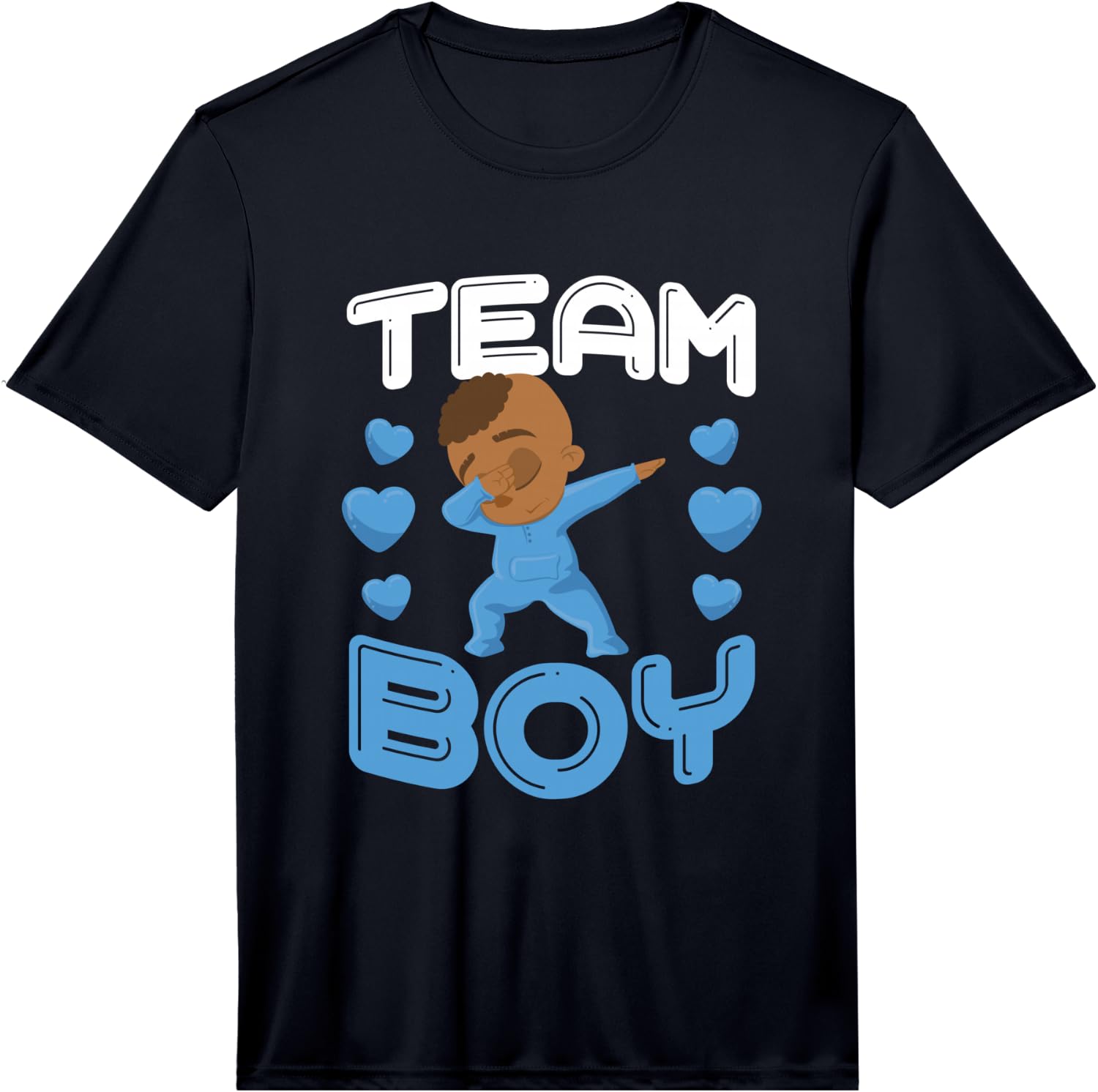 Cool Team Boy Gender Reveal Dabbing Black Baby It s A Boy Performance T-Shirt Unisex T-Shirt XL