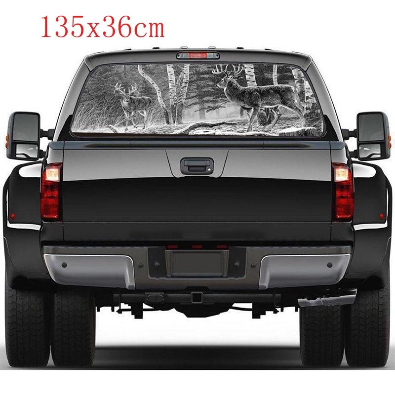 

Truck Rear For Window Forest Deer Car Stickers Perforated Graphics 135x36cm