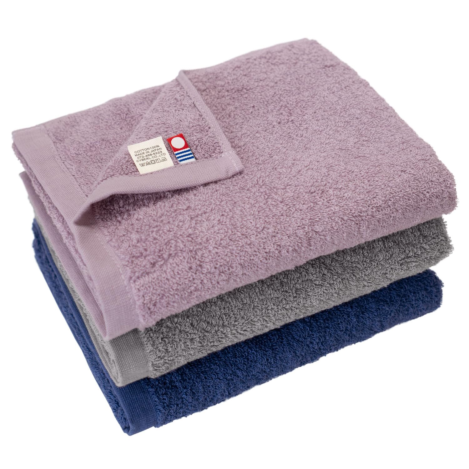 

Imabari Certified Face Set of 34 x Made in Japan [oruta] Towels, 3, Plain, 82cm, Absorbent, Quick-Drying, Fluffy, Soft, Simple, 100% Cotton, (Purple,