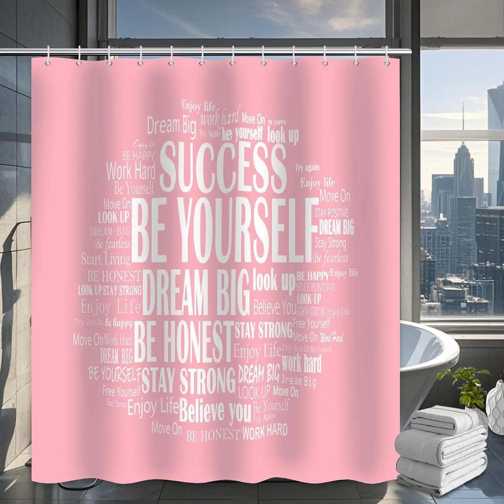 Modern Waterproof Bathtub Curtain Black And White Bathroom Decorative Shower Curtain 180x180cm 90x180cm