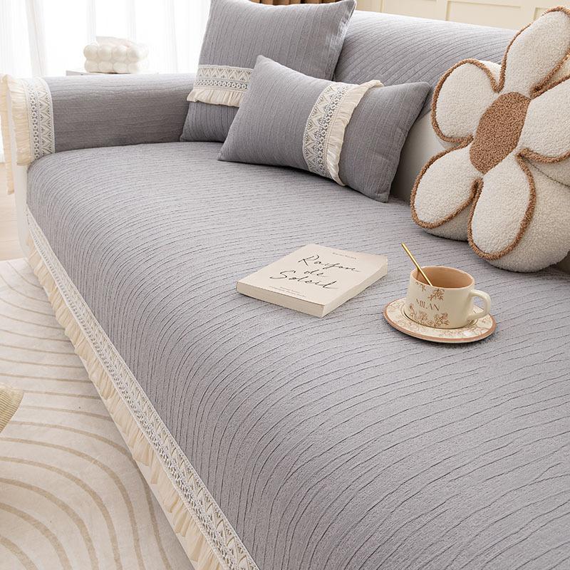 Fresh And Simple Wind Sofa Cushion  New Four-Season Universal Chenille Sofa Cover Cloth Non-Slip Sofa Cover Cloth