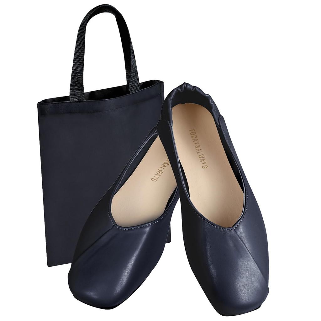 Mujina Portable School Slippers with Black Compact Storage Perfect for and Entrance and Graduation Ceremonies Women's Heels, Washable, Case, Travel,