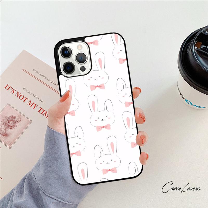 Rabbit Bunny Pattern Phone Case For Apple iPhone 17 Air Pro Max Plus Coque For iPhone 17 Air 14 15 16 13 12 Max Cover