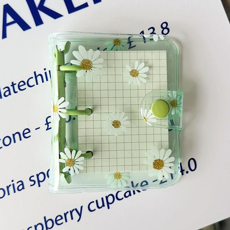 Mini 3 Hole Daisy Binder Note Planner Organizer Notebook Journal Diary Ring Binder Kawaii School Supplies