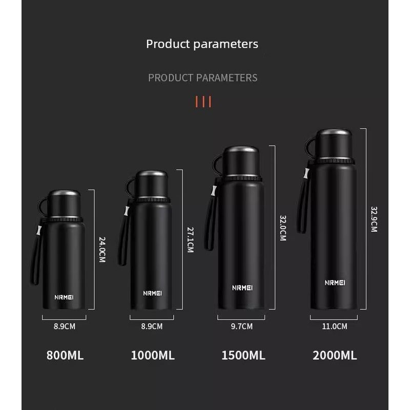 German High-End Portable Thermos Cup, New Model Tea Infuser Separation Pot Cup, 316 Stainless Steel Large Capacity Thermos Cup