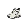 Nuovi scarponcini invernali versione coreana con rialzo interno scarpe casual da papà suola platform tacco a zeppa scarpe da studente abbinamento colori versatile scarpe da donna