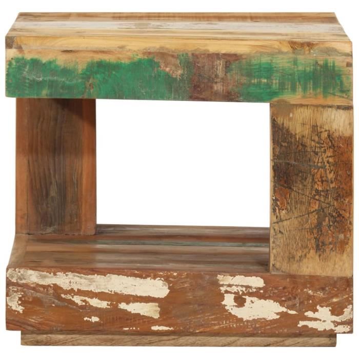 VidaXL Table basse 45x45x40 cm Bois de récupération massif 338008