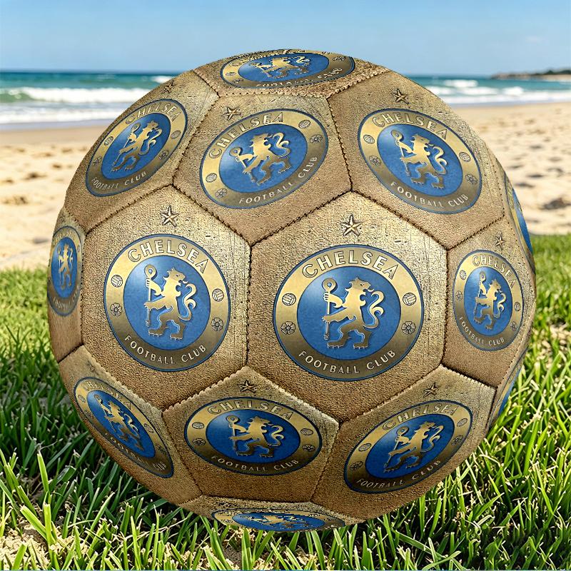 Chelsea F.C. Aufdruck Größe 5 Fußball, PU Abriebfester Fußball für Spieltraining und tägliches Üben, Geburtstagsgeschenk für Fußballfans