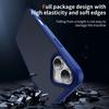 For iPhone 17 Case Carbon Fiber Texture PC+TPU Phone Cover Compatible with MagSafe