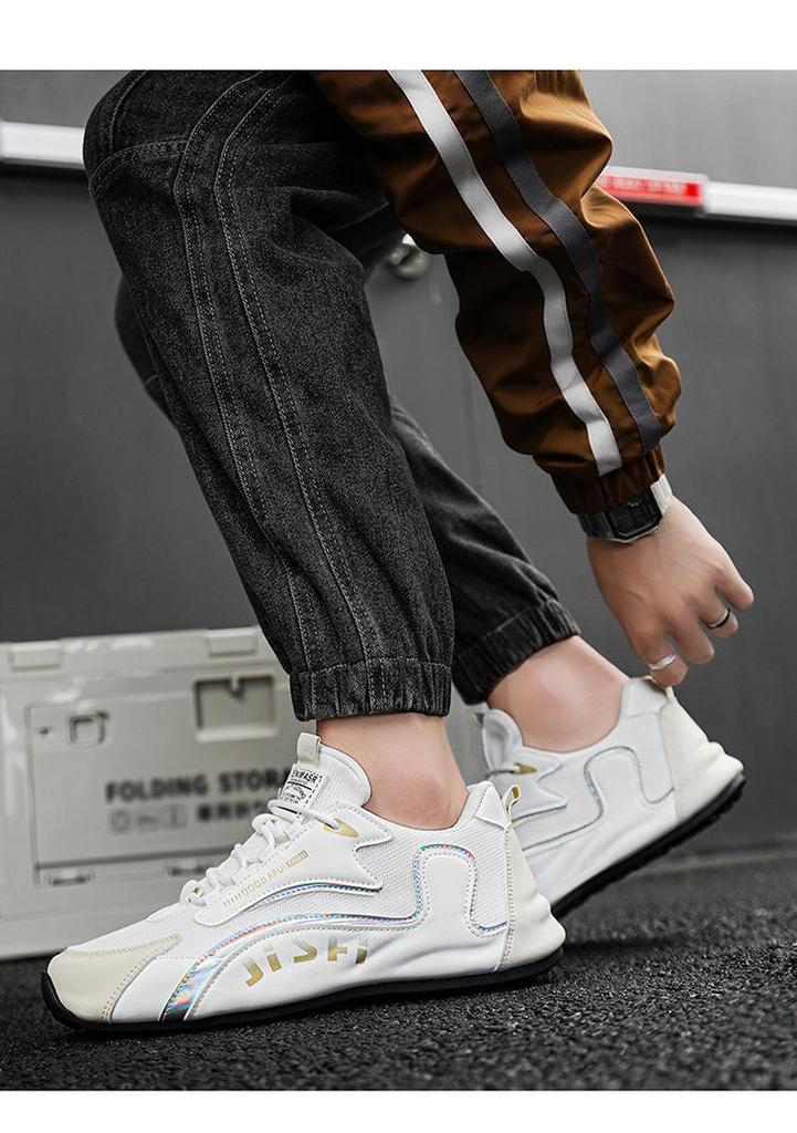 Men's 2026 Breathable Mesh Sports Shoes: Trendy Casual High-End Dad Sneakers Plus Size