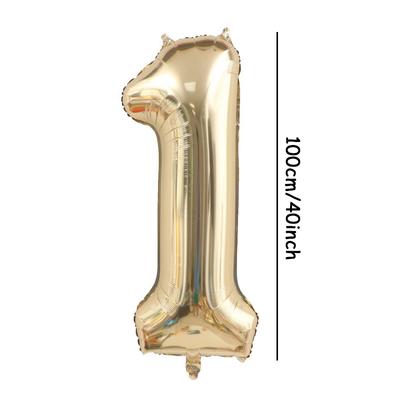 1pc 40inch Platinum Colour Number Balloons Figure Helium Balloon Digit Globos Birthday Party Decorations Supplies