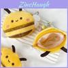 Adorable Bee Plush Coin Purse Soft Storage Bag For Headphones Lipstick Keys And More