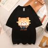 Rock Puppy Couple Clothing Rabbit Kawaii Women's T-shirt Y2k Fashion Blouse Harajuku Streetwear Cat Print Tops Women Clothing
