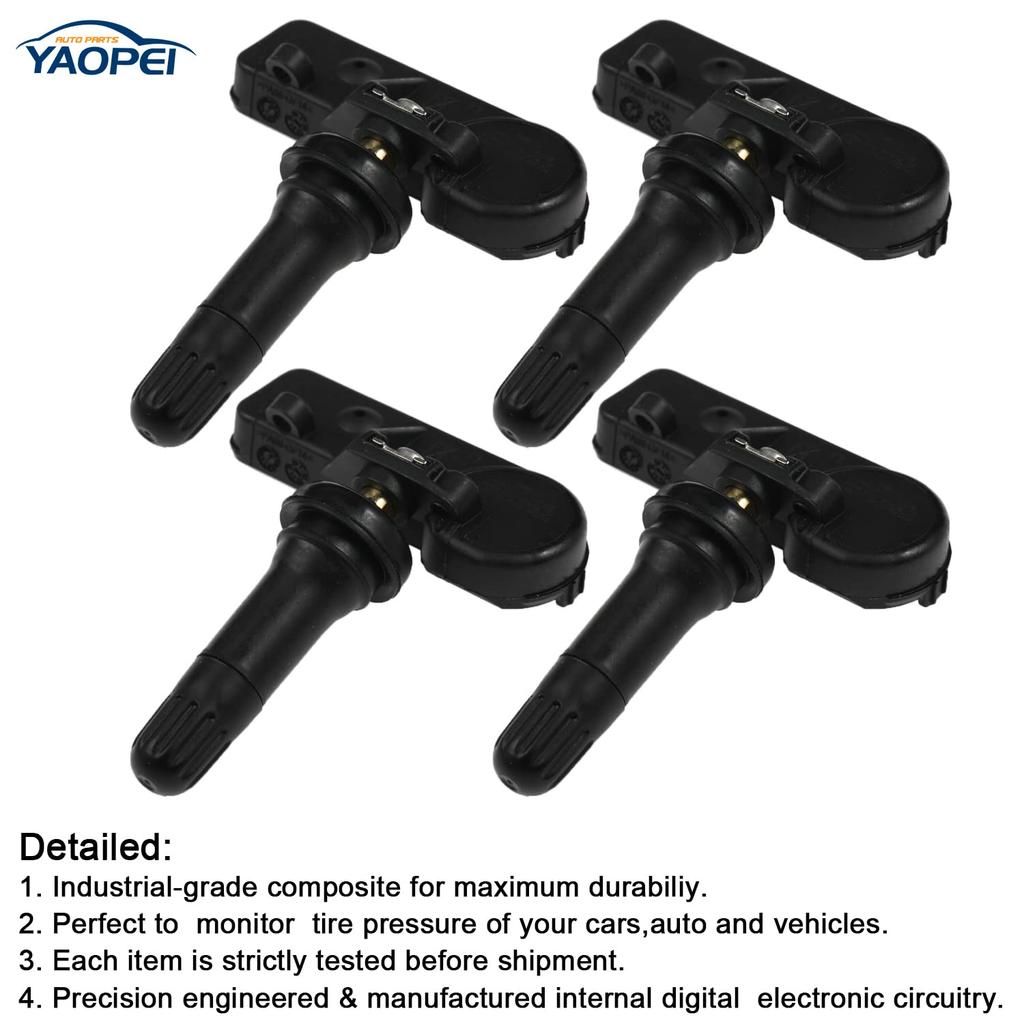 4 Pack Tire Pressure Monitoring System TPMS Sensors For Jeep Grand Cherokee Wrangler Dodge Charger Challenger Journey Ram 1500 Chrysler 300 Town