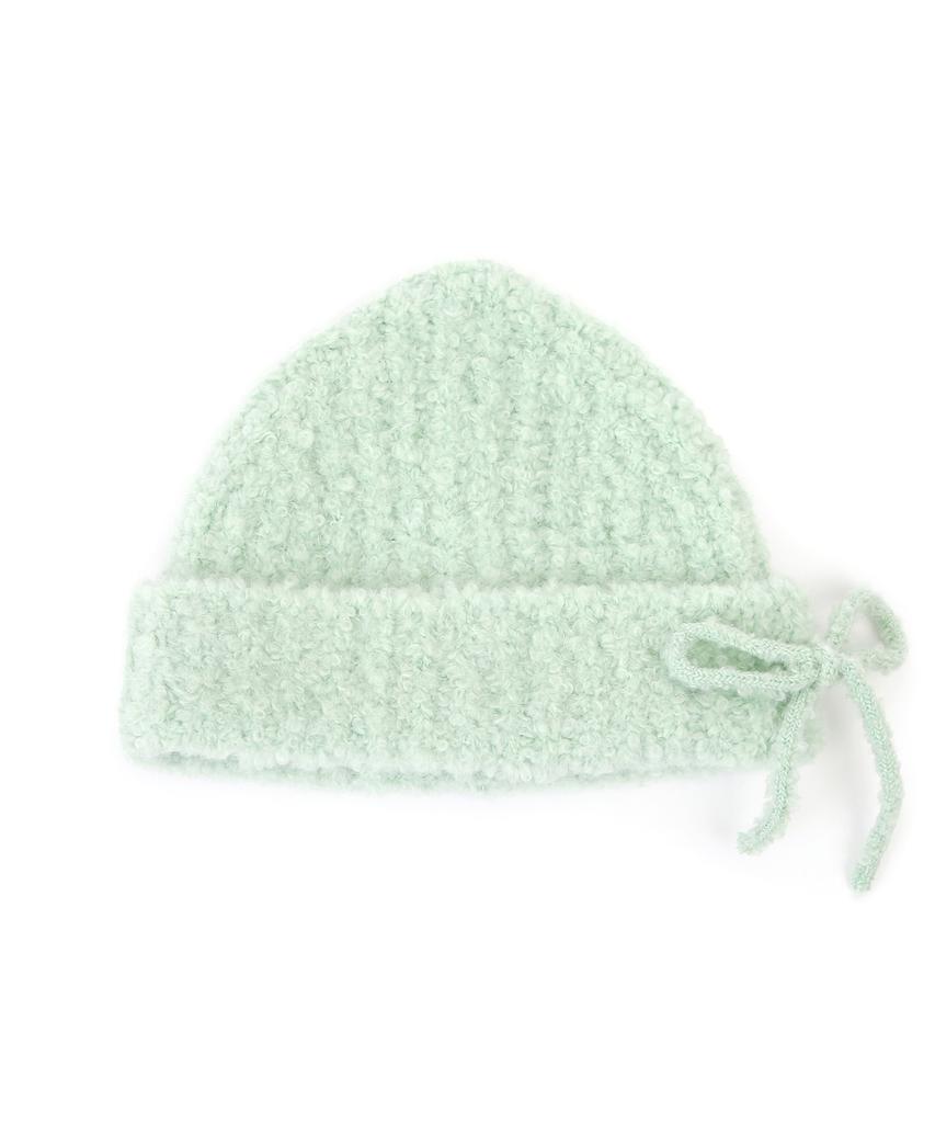 Eondeokeonteulolseutyudio Winter Ribbon Boucle Beanie Ribbon Beanie / Mohair Boucle / Ml
